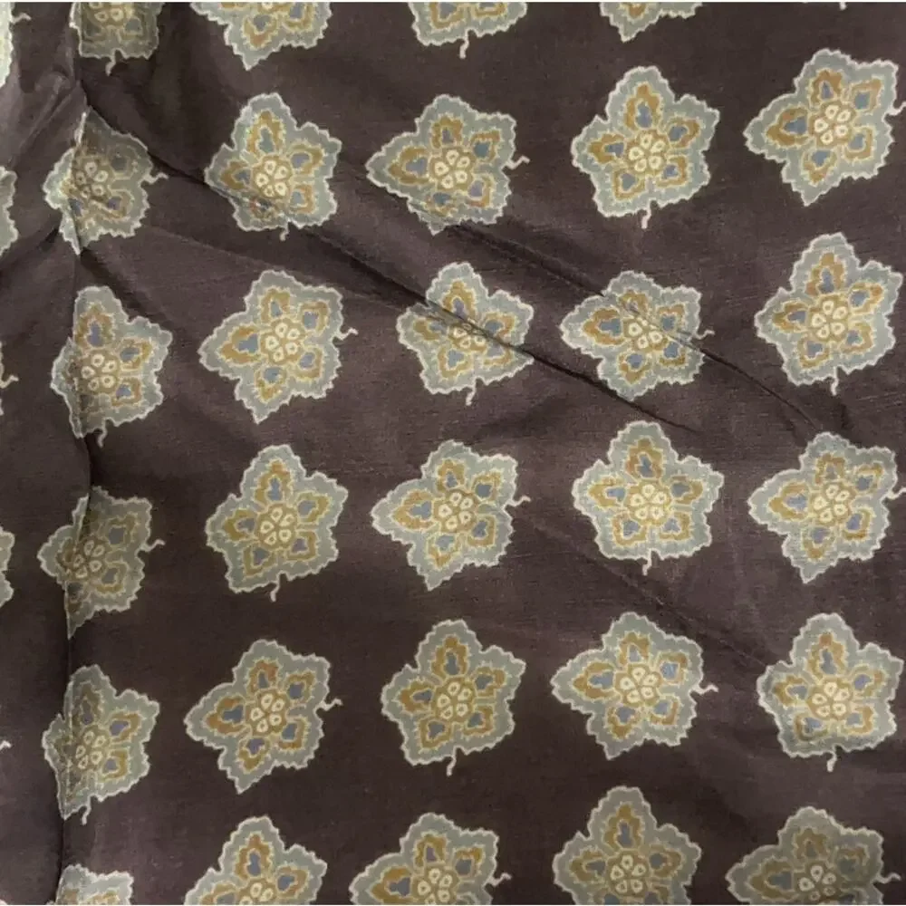 ROBERT TALBOTT Fine Silk Scarf Printed in Italy  - Purple - Semi Sheer
